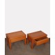 Pair of elm bedside tables for Maison Regain, 1970s - French design
