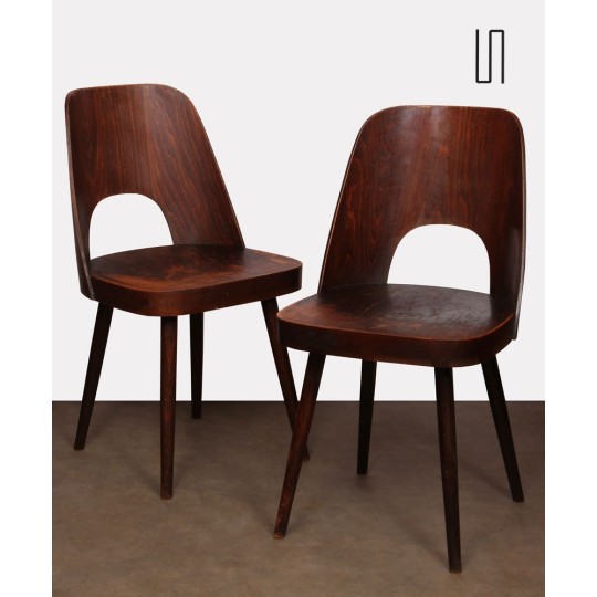 Paire de chaises vintage en bois par Oswald Haerdtl, 1960