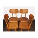 Set of 4 wooden chairs produced by Ton, 1960s - Eastern Europe design