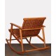 Vintage wicker rocking chair edited by Uluv, 1960s - Eastern Europe design