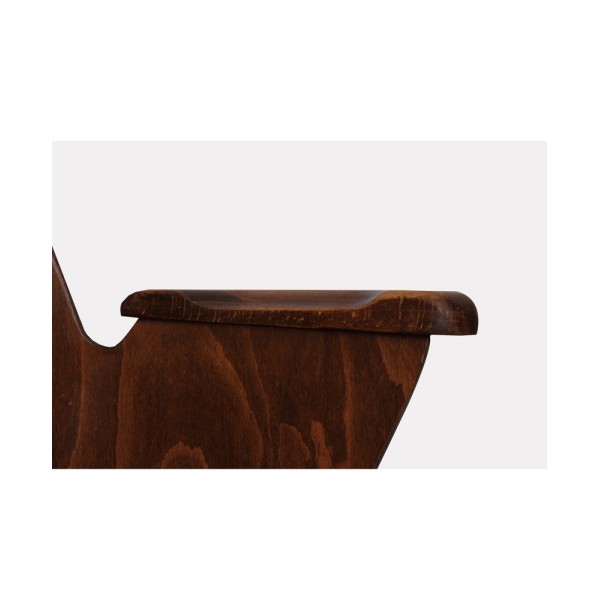 Vintage wooden armchair by Lubomir Hofmann for Ton, 1960s - 