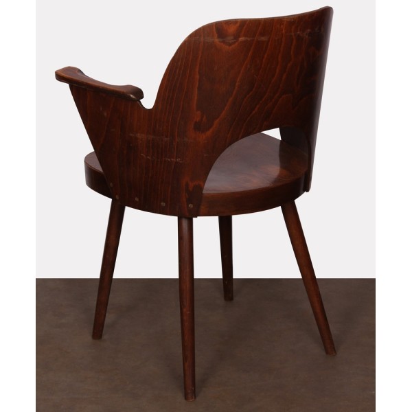 Vintage wooden armchair by Lubomir Hofmann for Ton, 1960s - 