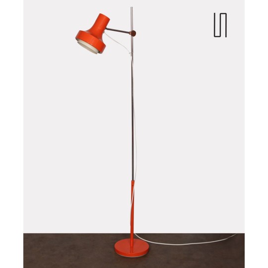 Red metal lamp produced by Napako in the 1970s