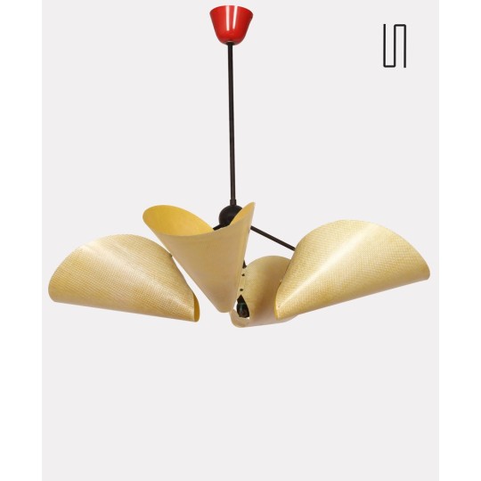 Metal and fiberglass hanging lamp by Josef Hurka, 1960s - Eastern Europe design