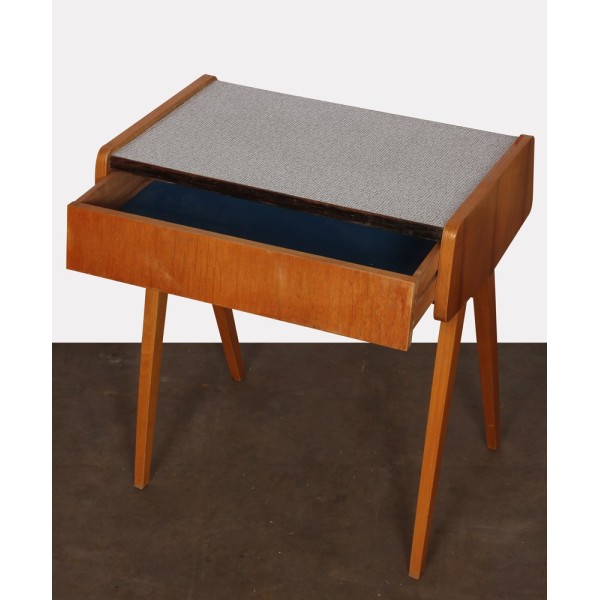 Vintage bedside table, wood and formica, made in Czech Republic, 1970s - Eastern Europe design