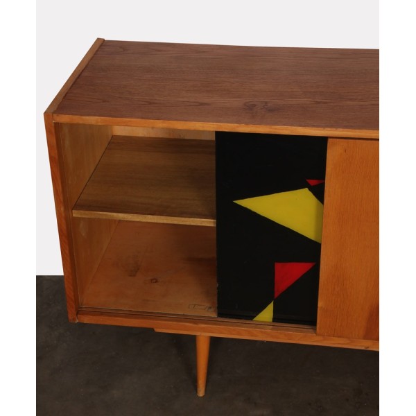 Vintage wood and glass sideboard from the 1960s, Czech design - Eastern Europe design