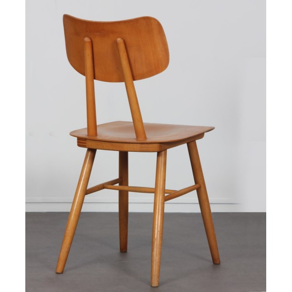 Suite de 3 chaises vintage en bois produites par Ton, 1960 - Design d'Europe de l'Est