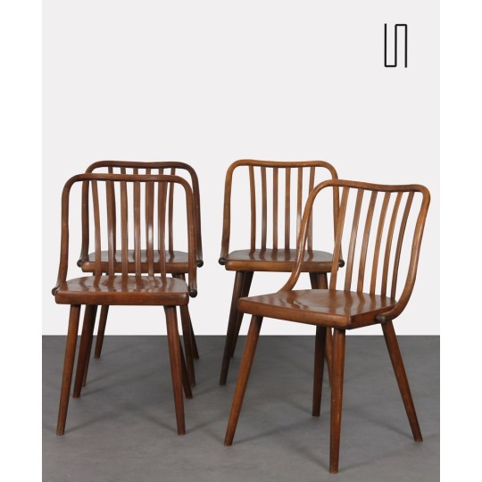 Ensemble de 4 chaises vintage par Antonin Suman pour Ton, 1960 - Design d'Europe de l'Est