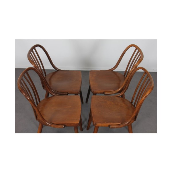 Set of 4 vintage chairs by Antonin Suman for Ton, 1960s - Eastern Europe design