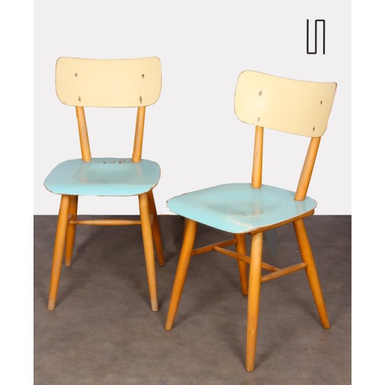 Set of 4 chairs for the Czech publisher Ton, 1960s