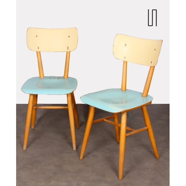 Set of 4 chairs for the Czech publisher Ton, 1960s - Eastern Europe design