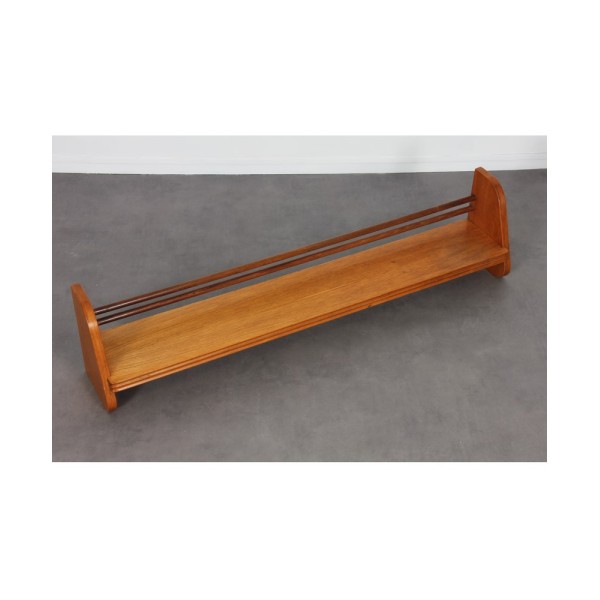 Large vintage wooden shelf, Czech production from the 1960s - Eastern Europe design