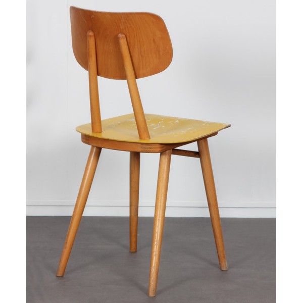 Suite of 3 vintage wooden chairs produced by Ton, 1960s - Eastern Europe design