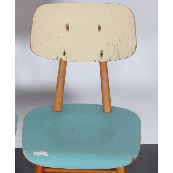 Paire de chaises vintage en bois pour le fabricant Ton, 1960 - Design d'Europe de l'Est