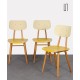 Suite of 3 vintage wooden chairs produced by Ton, 1960s - Eastern Europe design