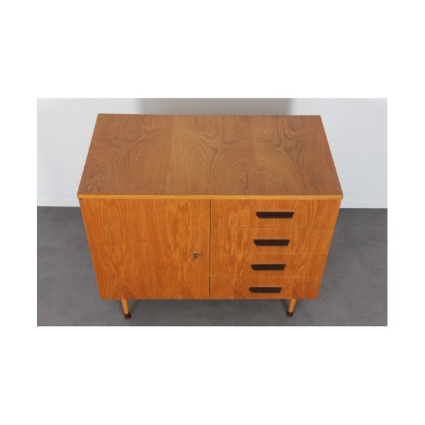 Vintage oak chest of drawers produced by UP Zavody in 1974 - Eastern Europe design