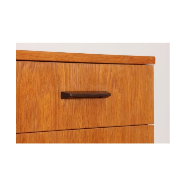 Vintage oak chest of drawers produced by UP Zavody in 1974 - Eastern Europe design