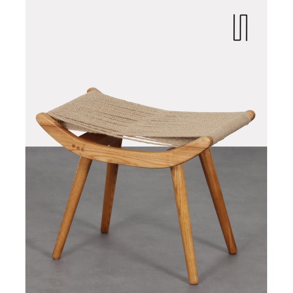 Tabouret vintage en frêne, produit par Uluv dans les années 1960 - Design d'Europe de l'Est