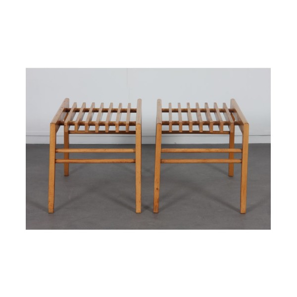 Pair of small Czech coffee tables dating from the 1960s - Eastern Europe design