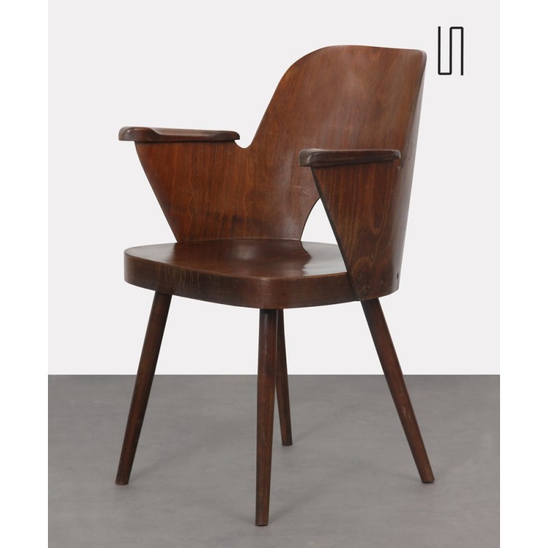 Wooden armchair by Lubomir Hofmann for Ton, 1960s