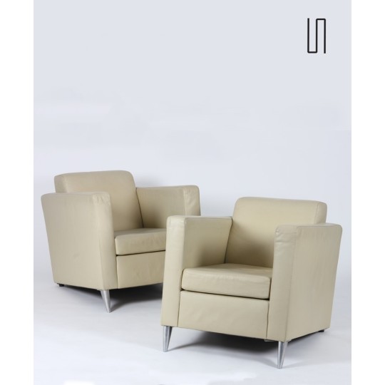 Pair of Len Niggelman armchairs by Starck for 3 Suisses, 1986 - 