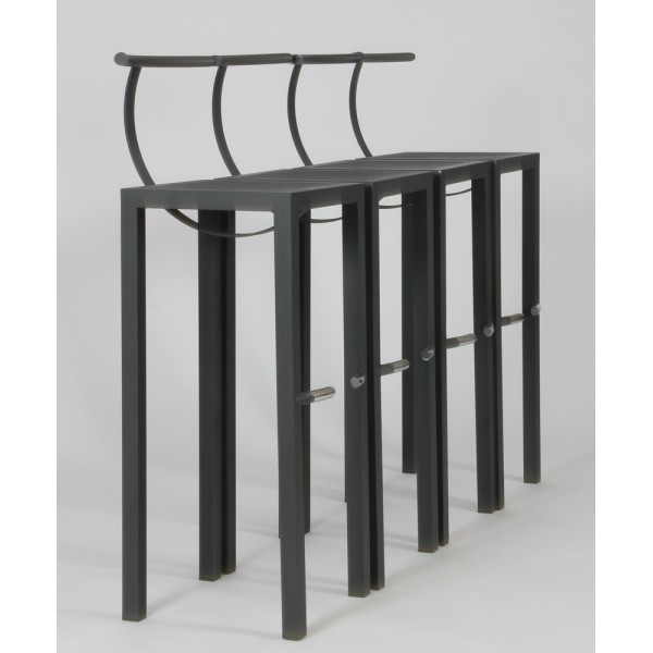 Suite of 4 high stools, Sarapis model by Philippe Starck, 1986 - French design