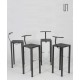 Suite of 4 high stools, Sarapis model by Philippe Starck, 1986 - French design