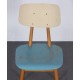 Chaise vintage en bois à l'assise bleue, éditée par Ton, 1960 - Design d'Europe de l'Est