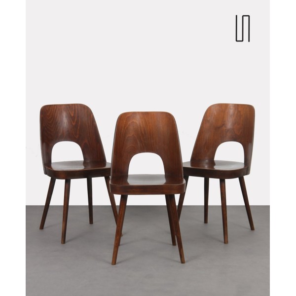 Suite of 3 vintage chairs by Oswald Haerdtl for Ton, 1960s - Eastern Europe design