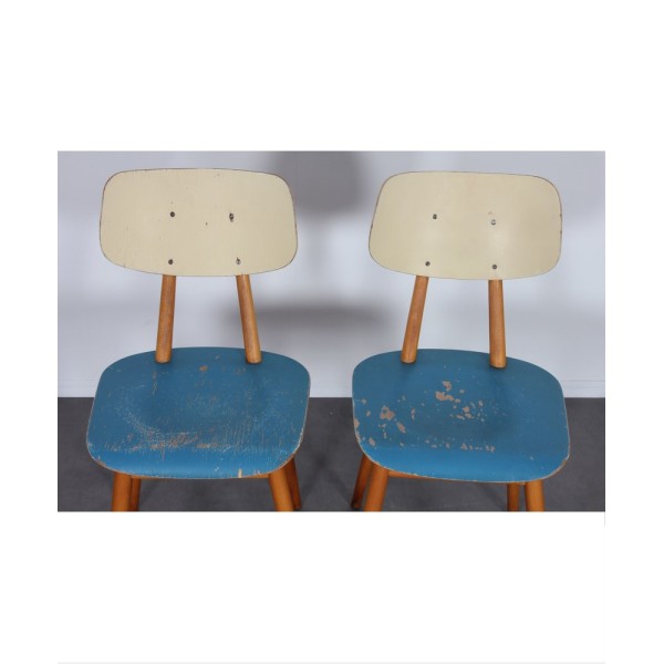 Suite de 4 chaises vintage éditées par Ton, 1960 - Design d'Europe de l'Est