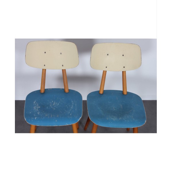 Suite de 4 chaises vintage éditées par Ton, 1960 - Design d'Europe de l'Est