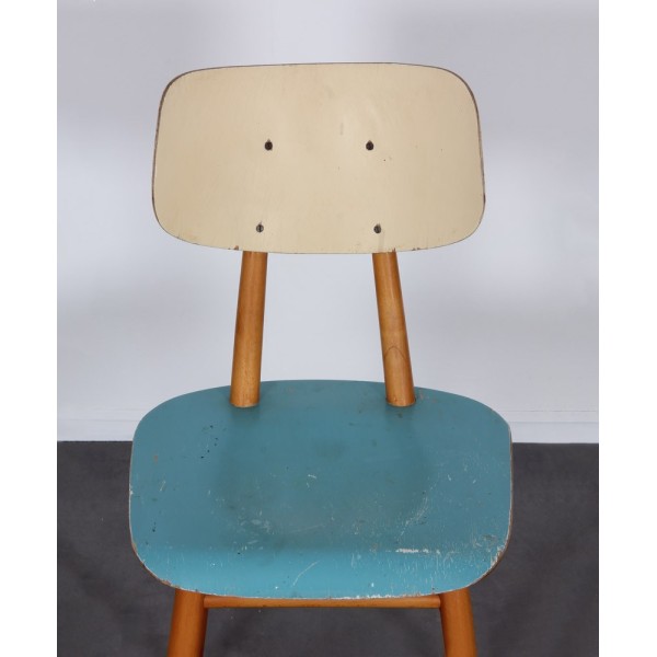 Vintage wooden chair produced by Ton, 1960s - Eastern Europe design