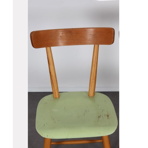 Pair of green chairs edited by Ton, circa 1960 - Eastern Europe design