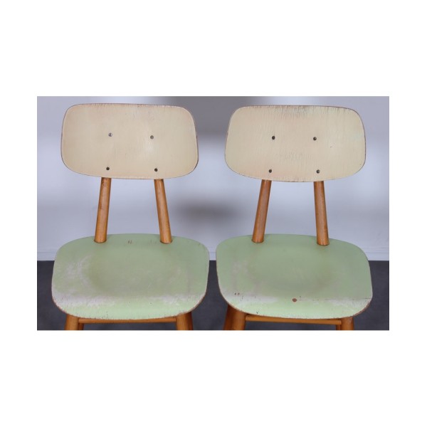 Suite de 4 chaises vintage en bois, éditées par Ton, 1960 - Design d'Europe de l'Est