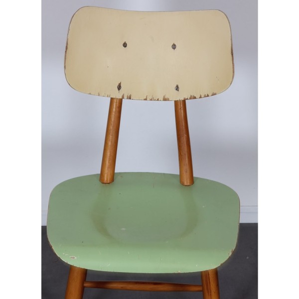 Vintage wooden chair produced by Ton, 1960s - Eastern Europe design