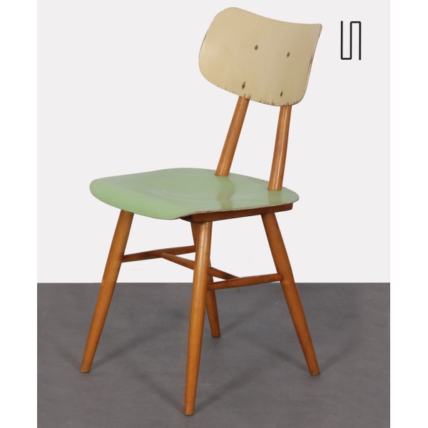 Vintage wooden chair produced by Ton, 1960s - Eastern Europe design