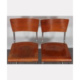 Set of 4 metal chairs by Mart Stam, Czech manufacture, 1950s 