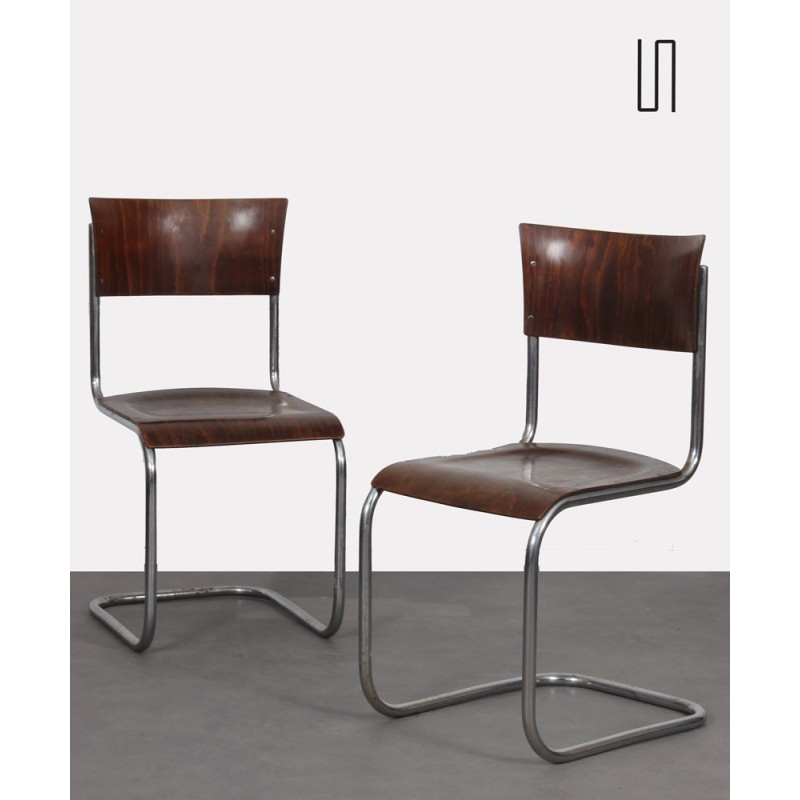 Pair of vintage chairs by Mart Stam for Kovona, 1940s