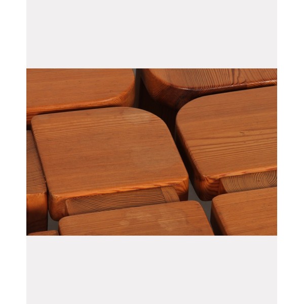 Suite de 4 tabourets en bois, fabrication tchèque des années 1960 - Design d'Europe de l'Est