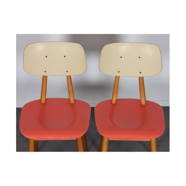 Pair of vintage chairs for Ton, 1960s - Eastern Europe design