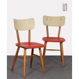 Pair of vintage chairs for the publisher Ton, 1960s