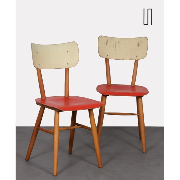 Pair of vintage chairs for the publisher Ton, 1960s - Eastern Europe design