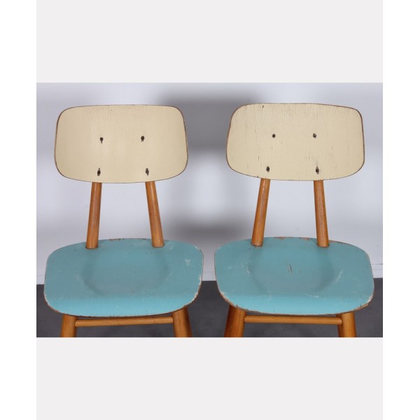 Set of 4 vintage chairs produced by Ton, 1960s - Eastern Europe design