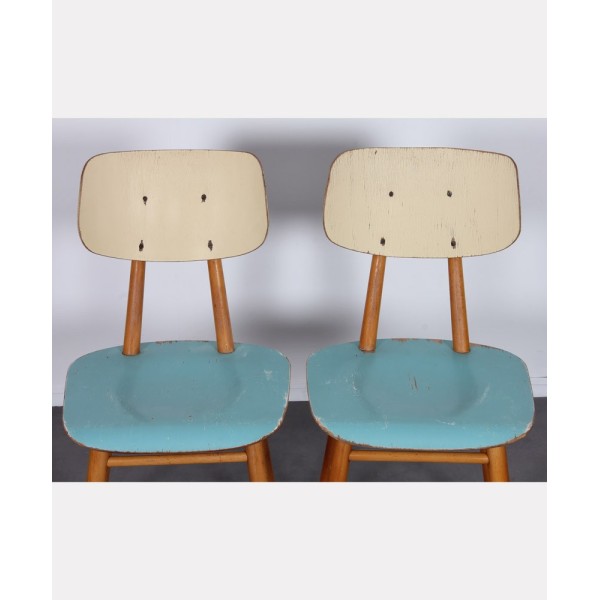 Suite de 4 chaises vintage éditées par Ton, 1960 - Design d'Europe de l'Est