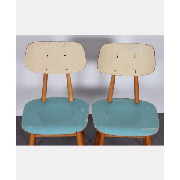 Set of 4 vintage chairs produced by Ton, 1960s - Eastern Europe design