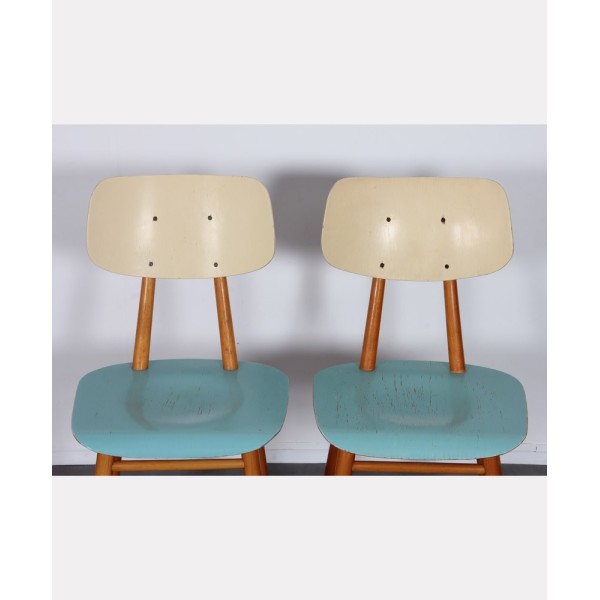 Set of 4 vintage chairs produced by Ton, 1960s - Eastern Europe design