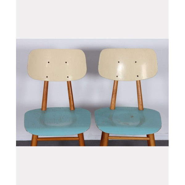 Suite de 4 chaises vintage éditées par Ton, 1960 - Design d'Europe de l'Est