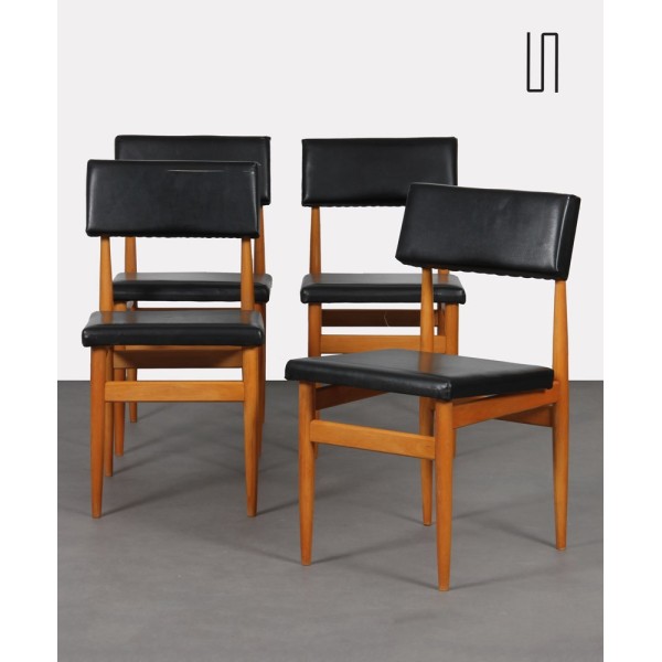Suite de 4 chaises vintage, fabrication tchèque, 1970 - Design d'Europe de l'Est