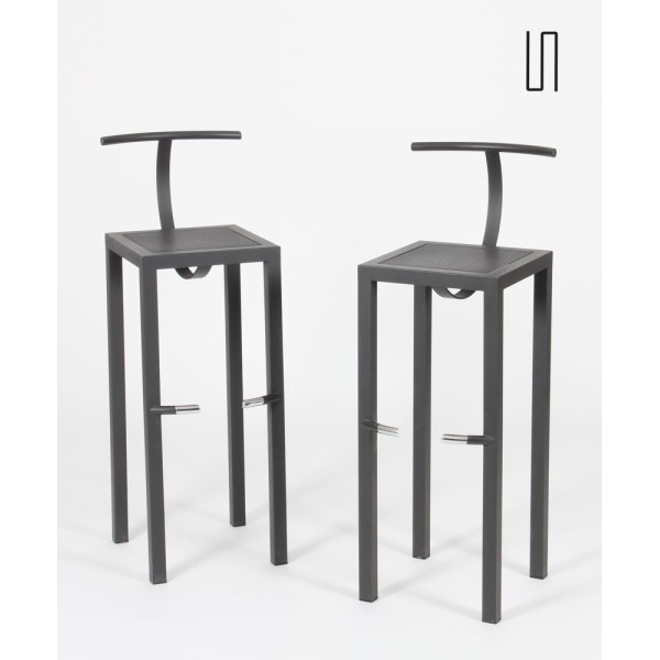 Pair of Sarapis high stools by Starck for Driade in 1986 - French design