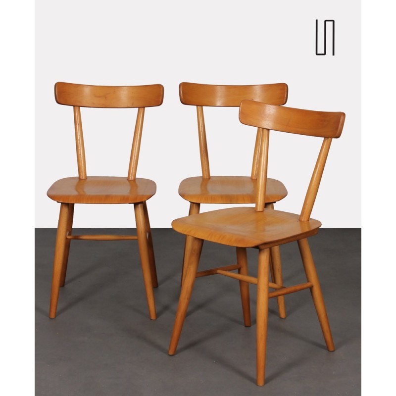 Set of 3 vintage chairs edited by Ton, 1960s